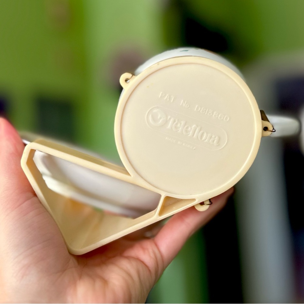 VTG Teleflora Standing Displayed Cottagecore Dainty Bird Plate & Mug Set Art - Picture 9 of 11